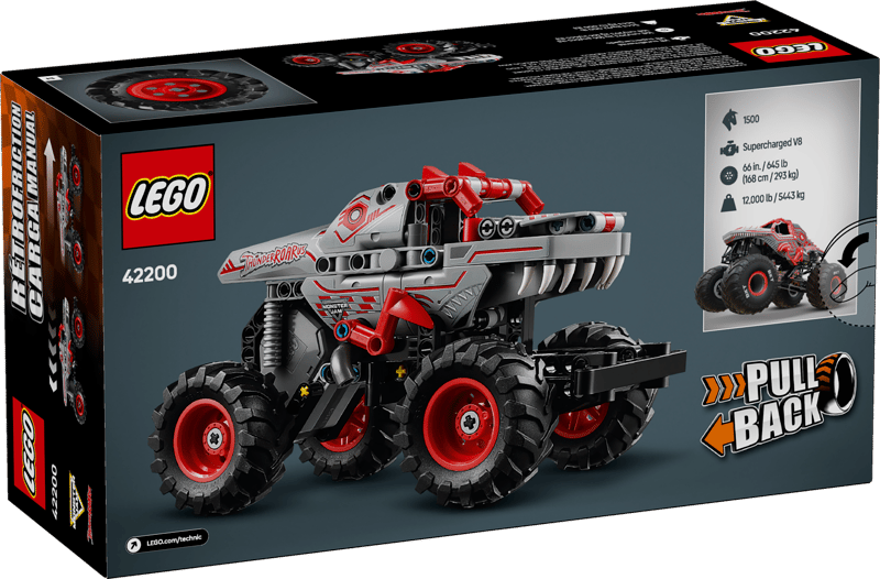 LEGO 42200 – Monster Jam ThunderROARus Pull-Back
